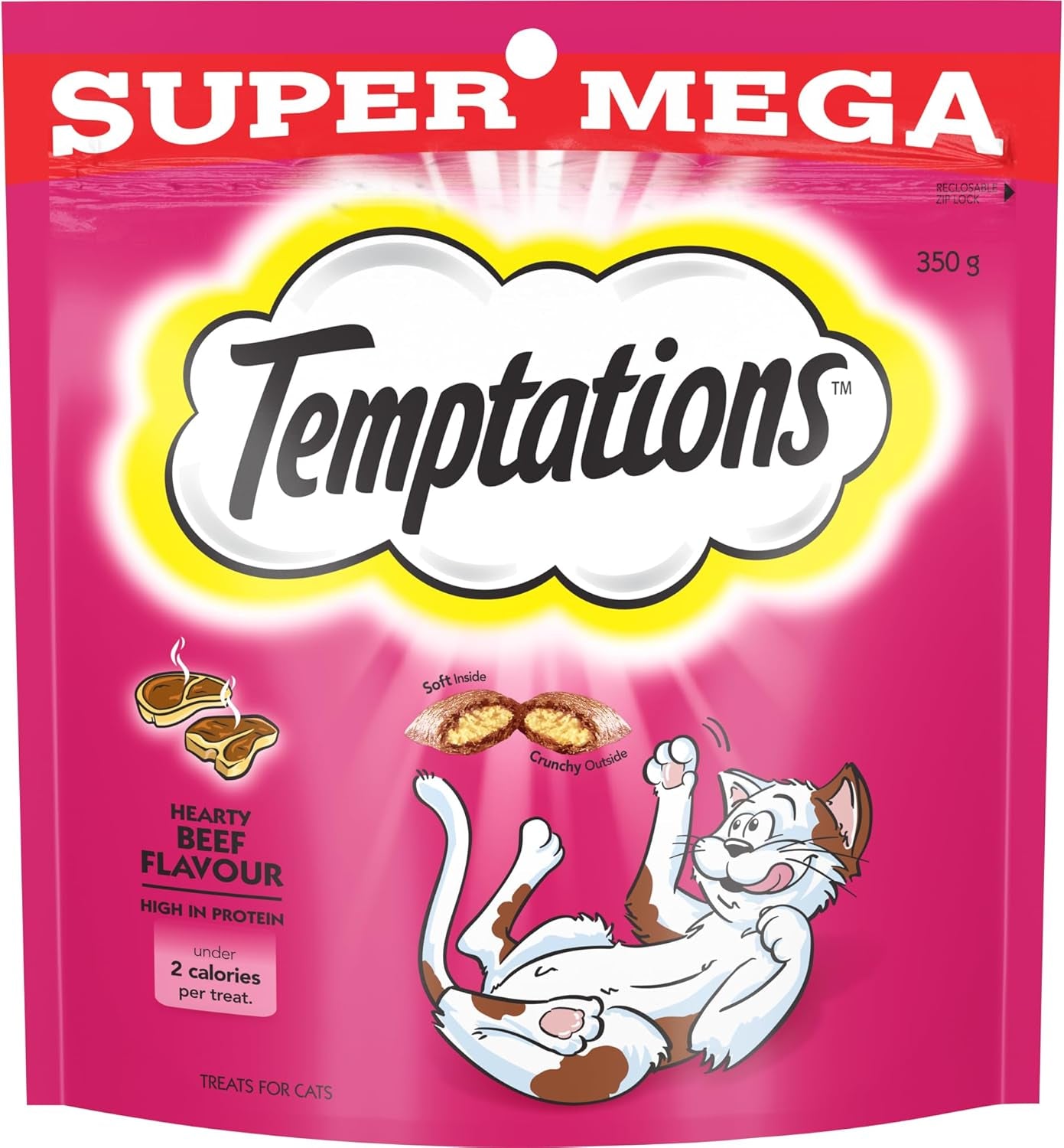 Beef Flavour Cat Treats | Natural High Protein Cat Snacks | Training Treats for Cats & Kittens | 350g