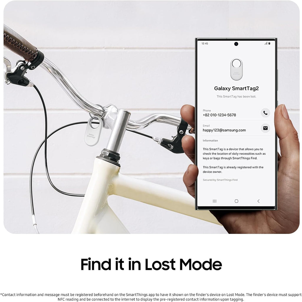 Samsung Galaxy SmartTag2 Bluetooth Tracker | Compass View & AR Lost Mode | 4 Pack (2x Black, 2x White)