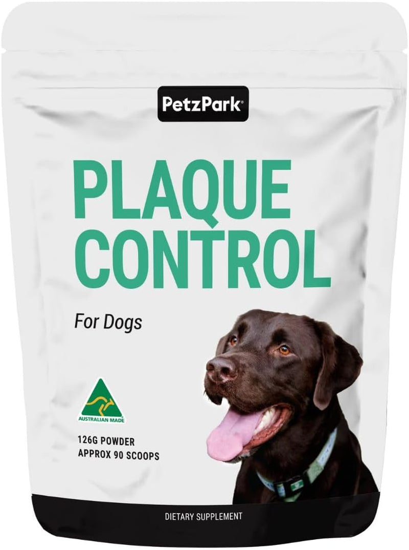 Dog Dental Powder for Plaque & Tartar Control | Teeth Cleaning Oral Care Food Topper | Fresh Breath Support | 90 Scoops | Made in Australia