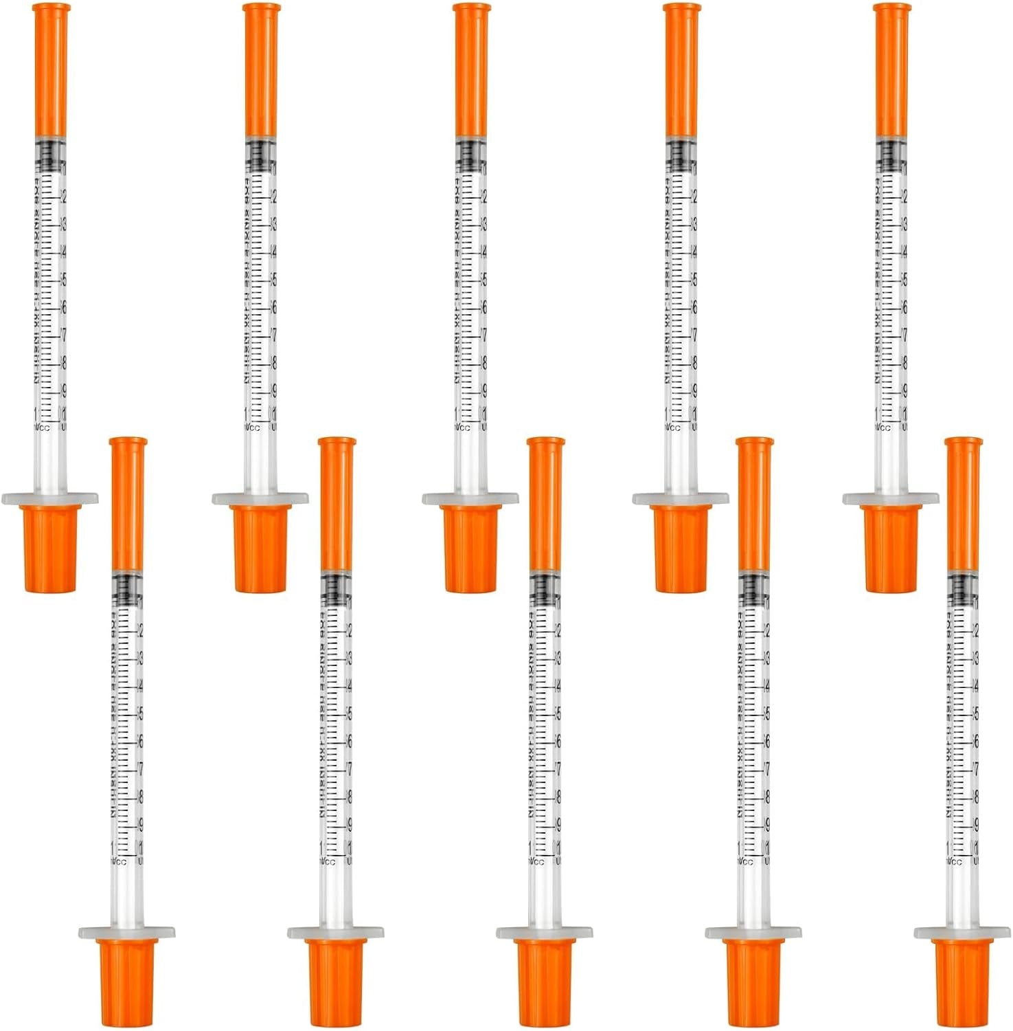 100-Pack 1ml Disposable Syringes with Needle | Individually Wrapped | For Pet Feeding, Oil, Ink & Glue Refilling | 30G 8mm Needle