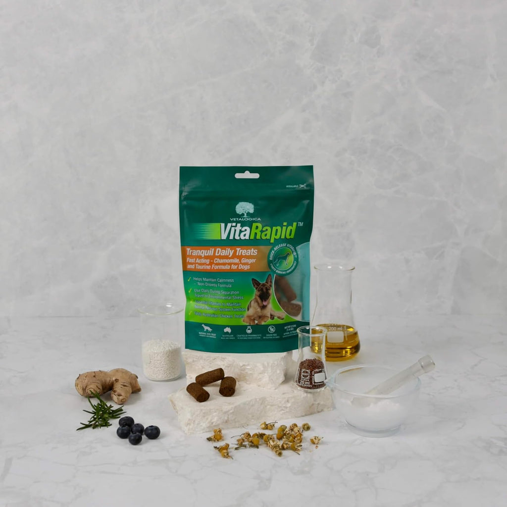 Vitarapid Calming Daily Treats for Dogs | Anxiety & Stress Relief | Storm & Separation Support | 210g