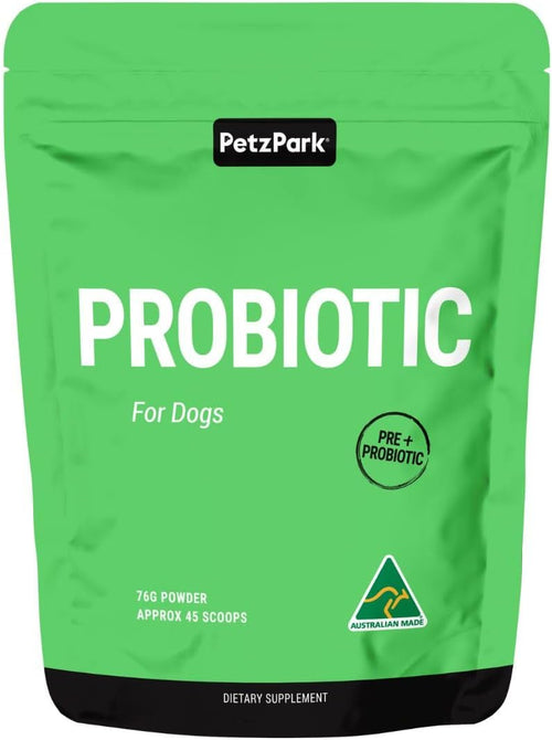 Australian Dog Probiotic Powder | Gut Health & Digestive Support Supplement | Paw Licking Relief | Dog Food Topper | 45 Scoops