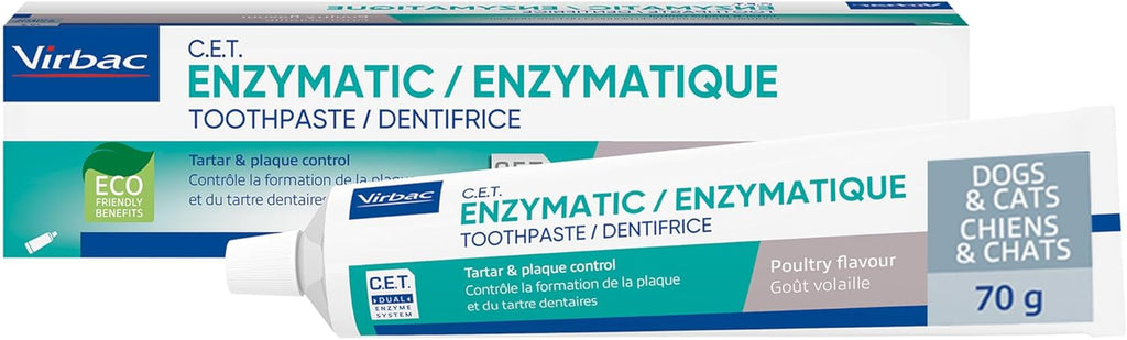 CET Enzymatic Dog & Cat Toothpaste | Plaque & Tartar Removal for Fresh Breath | Pet Dental Care | Poultry Flavor | 2.5 oz
