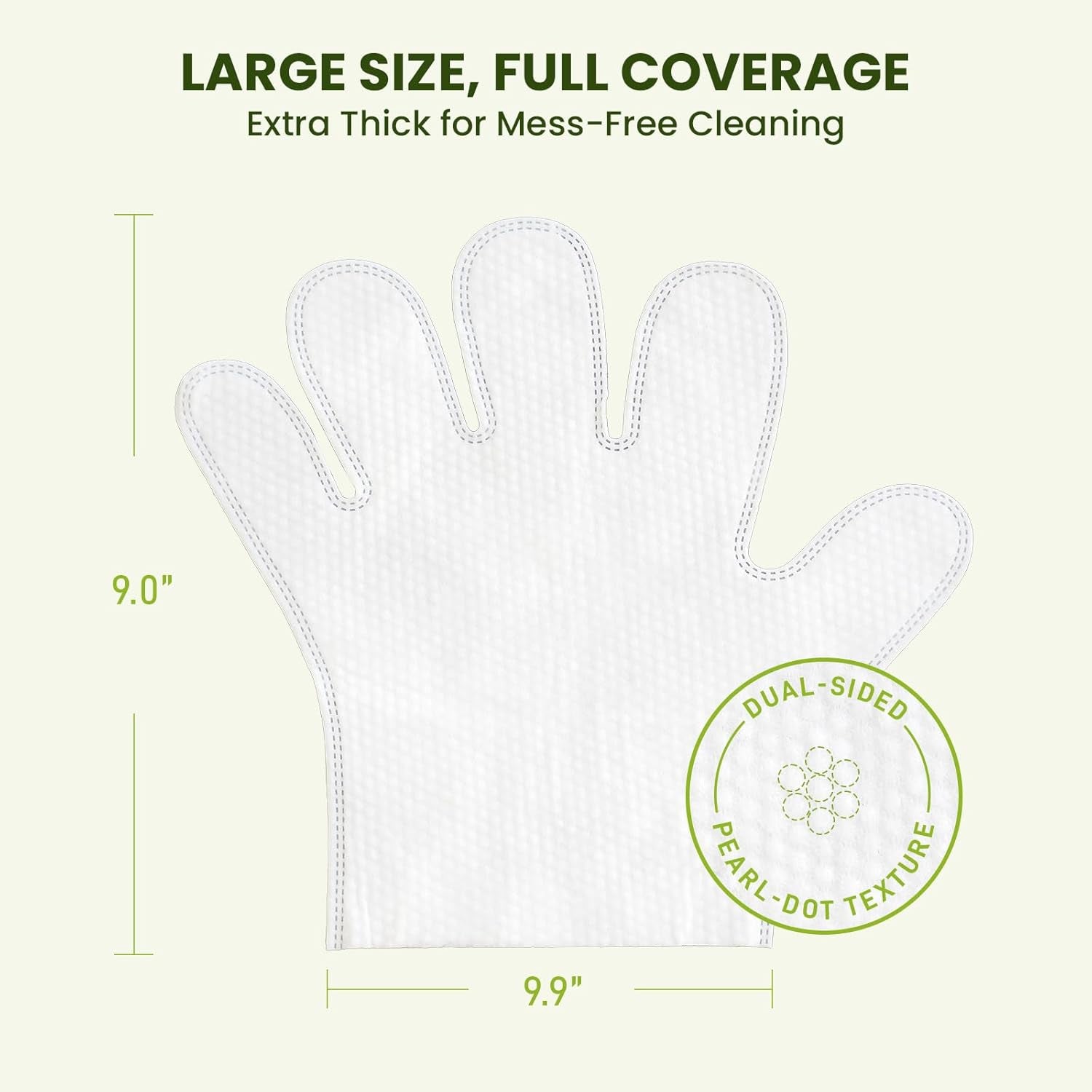 Pet Grooming Glove Wipes for Dogs & Cats | Hypoallergenic Quick Clean & Deodorizing | Fur, Paws, Eyes, Ears & Butt Wipes | Travel & Between Bath Use | 36 Pack