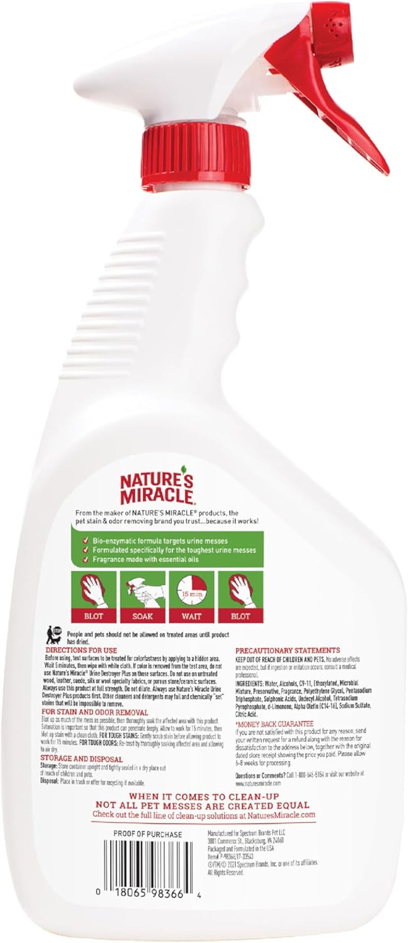 Enzymatic Dog Urine Destroyer Spray | Pet-Safe Stain & Odour Remover | Aloe Rain Fragrance | 946ml (31.9 fl oz)