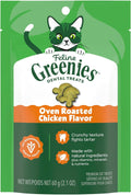 Oven-Roasted Chicken Flavour Cat Dental Treats | Teeth Cleaning & Tartar Control | Fresh Breath Cat Snacks | 60g