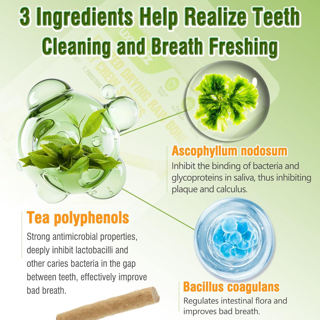 Freeze-Dried Cat Chew Sticks | Dental Treats for Cats & Kittens | Tartar Control & Fresh Breath | Teething Sticks | 50g