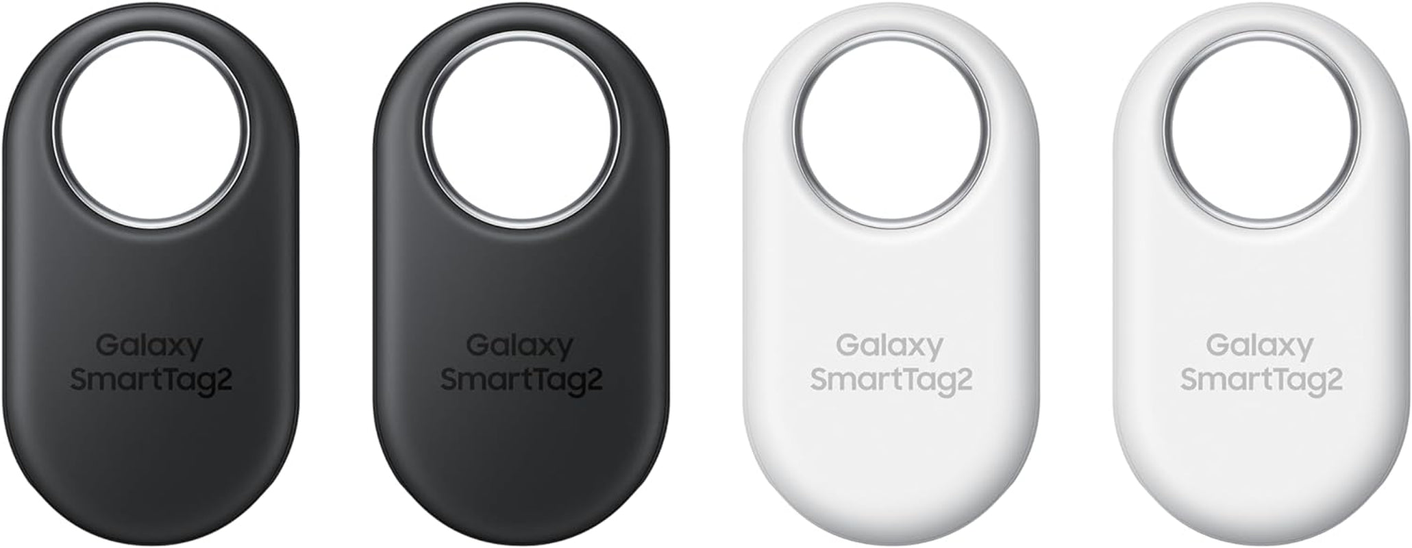 Samsung Galaxy SmartTag2 Bluetooth Tracker | Compass View & AR Lost Mode | 4 Pack (2x Black, 2x White)