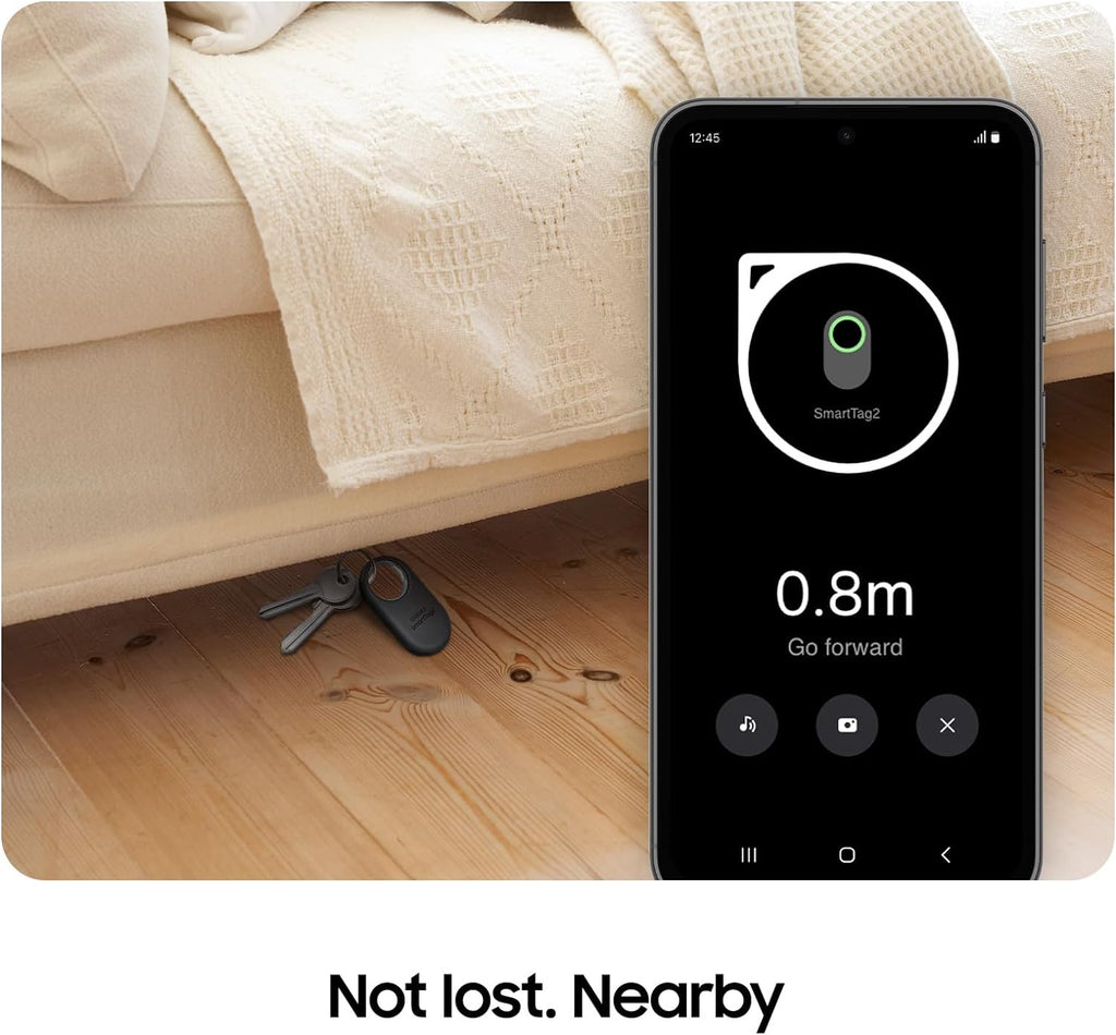 Samsung Galaxy SmartTag2 Bluetooth Tracker | Compass View & AR Lost Mode | 4 Pack (2x Black, 2x White)