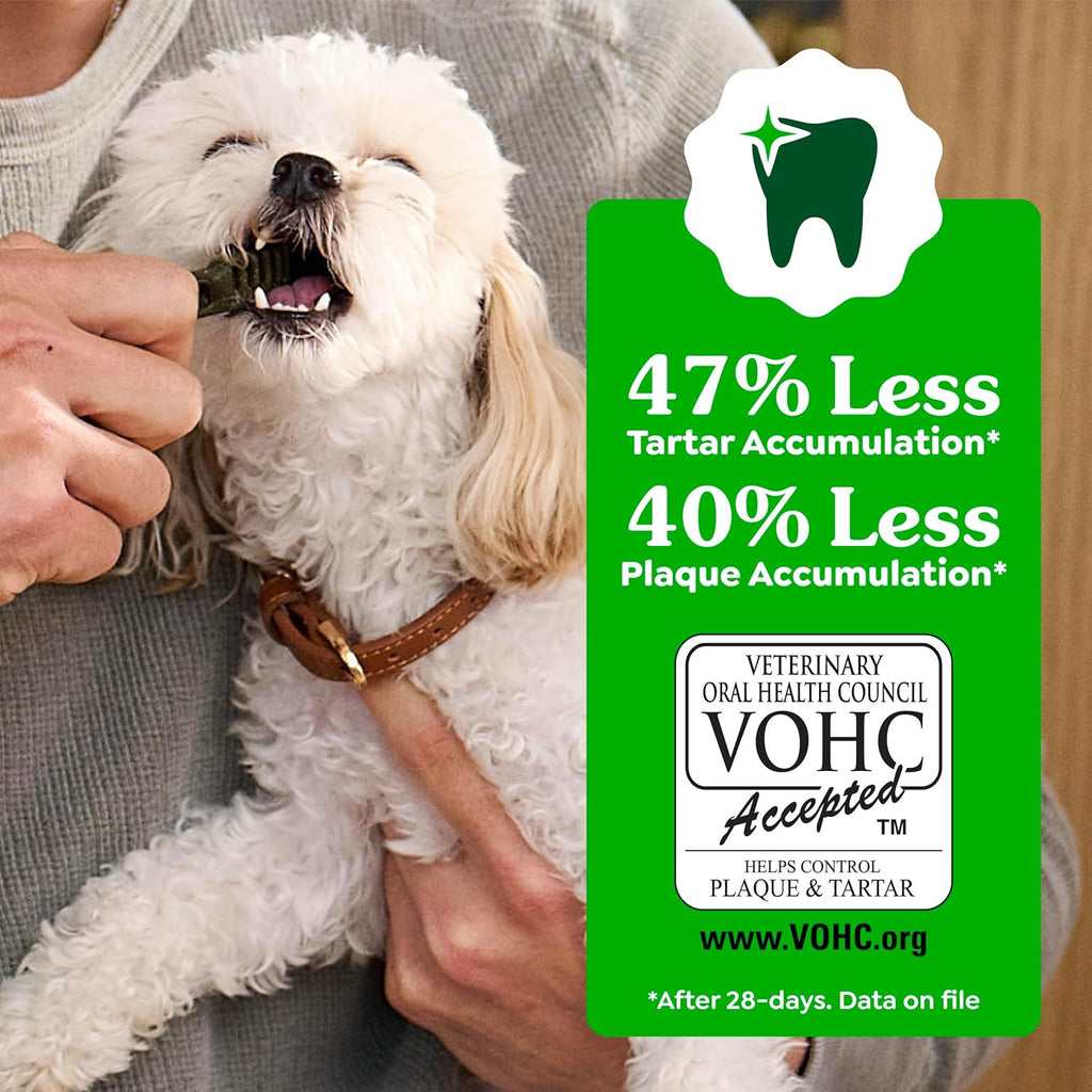 Canine Dental Dog Treats | Daily Oral Care Petite Chews | Tartar & Plaque Control | 60 Chews | 1.02kg Value Pack