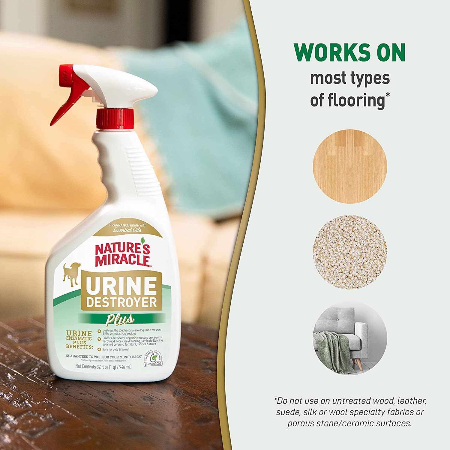Enzymatic Dog Urine Destroyer Spray | Pet-Safe Stain & Odour Remover | Aloe Rain Fragrance | 946ml (31.9 fl oz)