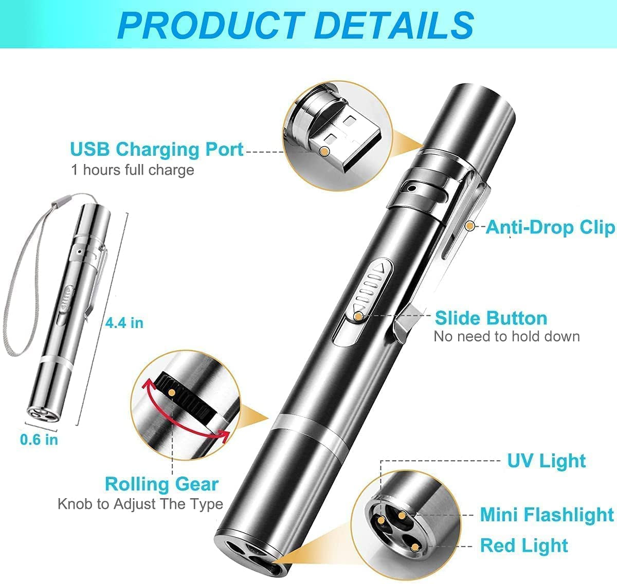 7-in-1 Laser Pointer Cat & Dog Toy | USB Rechargeable Interactive Pet Laser | 3 Modes Long Range | Indoor & Outdoor Kitten Training & Exercise Toy