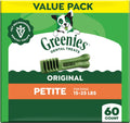 Canine Dental Dog Treats | Daily Oral Care Petite Chews | Tartar & Plaque Control | 60 Chews | 1.02kg Value Pack