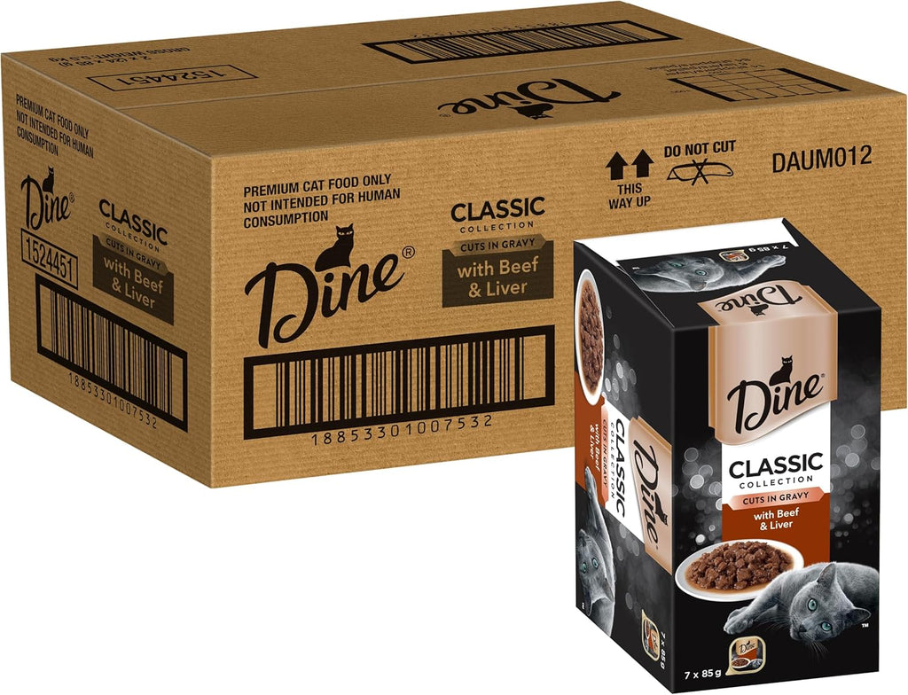 Beef & Liver in Gravy Wet Cat Food | Classic Collection | 85g Trays | 42 Pack