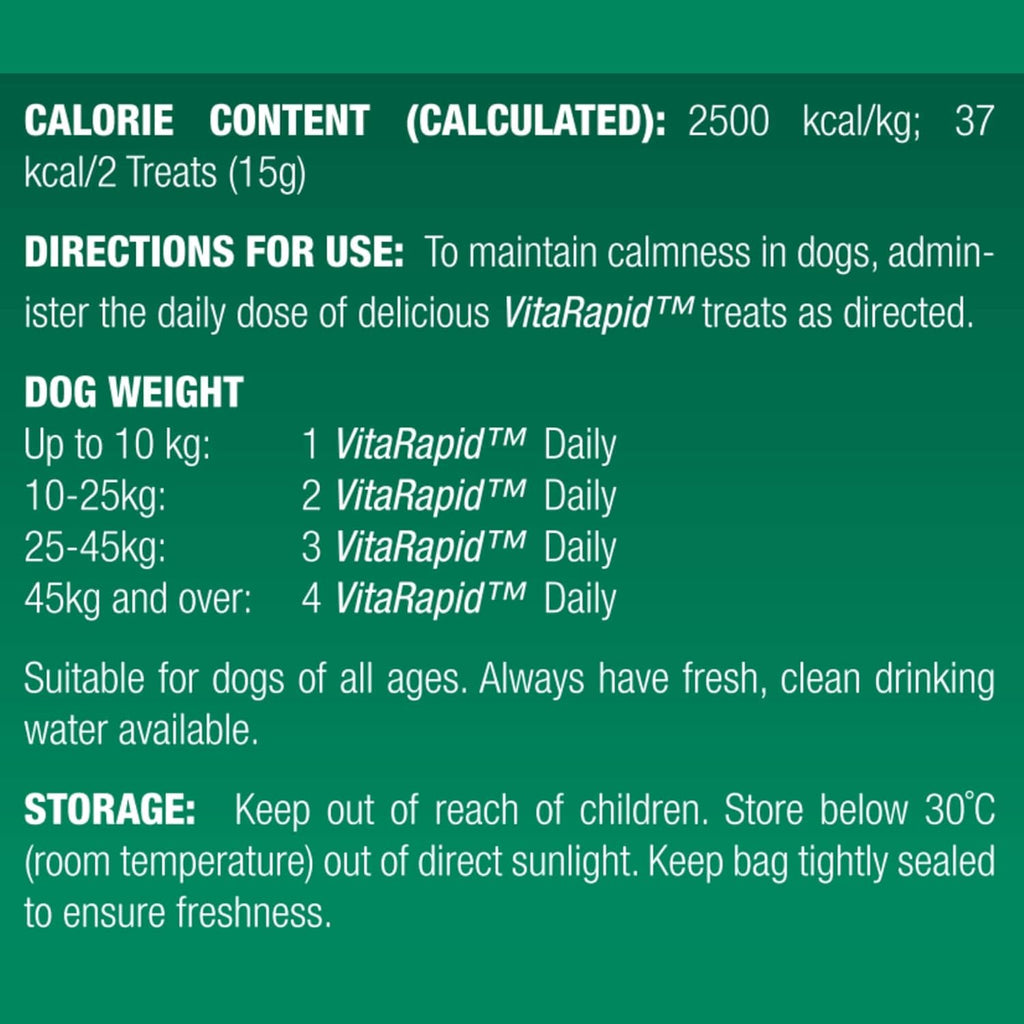 Vitarapid Calming Daily Treats for Dogs | Anxiety & Stress Relief | Storm & Separation Support | 210g