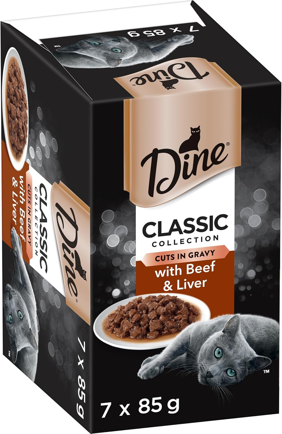 Beef & Liver in Gravy Wet Cat Food | Classic Collection | 85g Trays | 42 Pack